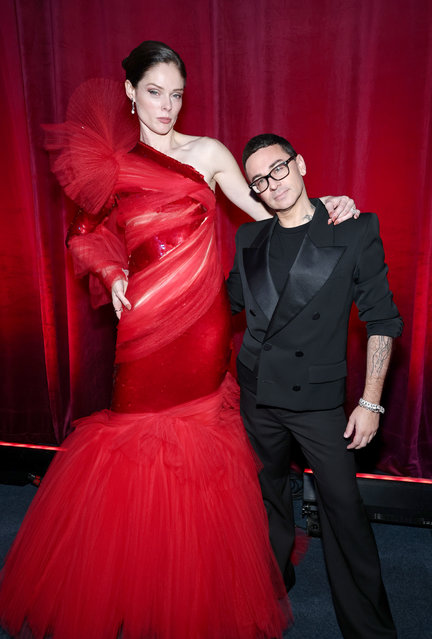 Canadian fashion model Coco Rocha and American fashion designer Christian Siriano attend the DKMS Gala 2025 on October 14, 2025 in New York City. (Photo by Jamie McCarthy/Getty Images for DKMS Gala)