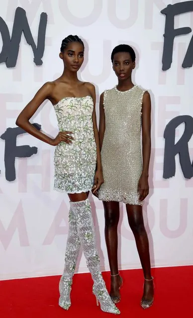 Models Tami Williams and Shanniel Williams pose for photographers upon arrival at the Fashion For Relief 2018 event during the 71st international film festival, Cannes, southern France, Sunday, May 13, 2018. (Photo by Eric Gaillard/Reuters)