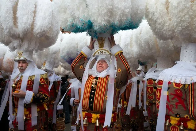 The Binche carnival in Belgium which takes place in the days before Ash Wednesday and dates back to the 14th century. (Photo by Sergi Reboredo/VWPics/Redux)