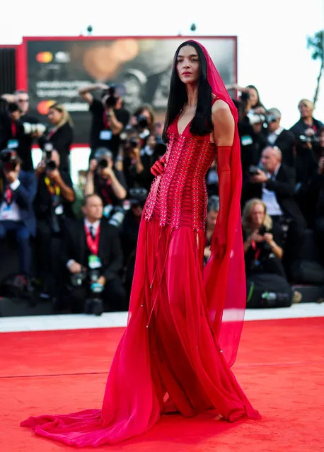 Italian fashion model Mariacarla Boscono attends the opening red carpet at the 80th Venice International Film Festival at on August 30, 2023 in Venice, Italy. (Photo by Yara Nardi/Reuters)