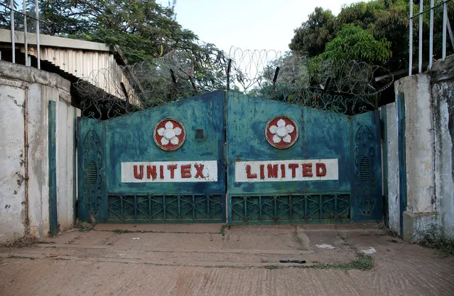 A gate of the closed-down Unitex textile factory is seen in Kaduna, Nigeria November 2, 2016. (Photo by Afolabi Sotunde/Reuters)