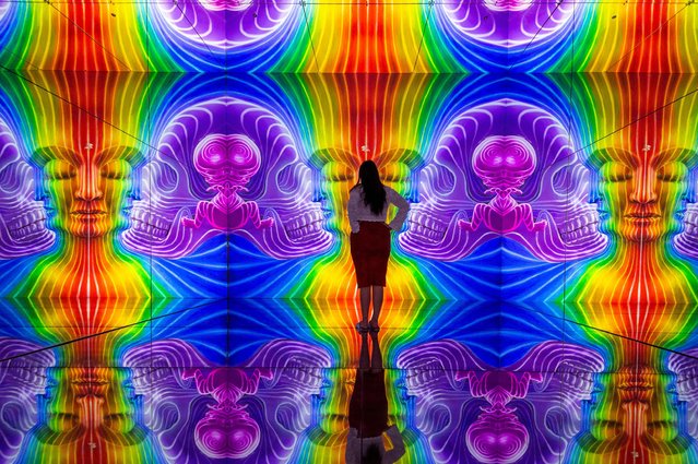 Entheon, a psychedelic exhibition by the American artists Alex and Allyson Grey that blends art, technology and spirituality, opens in Canary Wharf, east London, on Friday, June 14, 2024. (Photo by Stephen Chung/Alamy Live News)