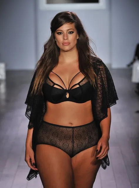 A model walks down the runway during the Addition Elle/Ashley Graham Lingerie Collection fashion show during the Spring 2016 Style 360 on September 15, 2016 in New York City. (Photo by Fernando Leon/Getty Images)
