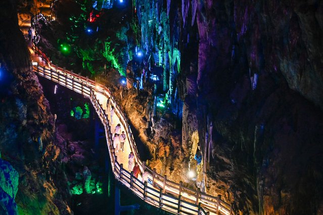 A view of Taikoo Cave on July 15, 2025 in Chongqing, China. (Photo by Qiu Hongbin/VCG via Getty Images)