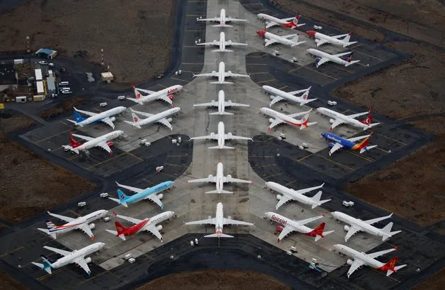 Grounded Boeing 737 MAX aircraft are seen parked at Grant County International Airport in Moses Lake, Washington, U.S. November 17, 2020. (Photo by Lindsey Wasson/Reuters)