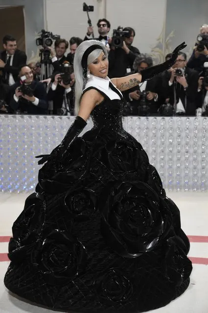 American rapper Cardi B attends The Metropolitan Museum of Art's Costume Institute benefit gala celebrating the opening of the “Karl Lagerfeld: A Line of Beauty” exhibition on Monday, May 1, 2023, in New York. (Photo by Evan Agostini/Invision/AP Photo)