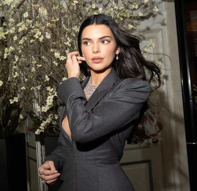 American model Kendall Jenner at The Carlyle Hotel before the 2025 Met Gala: “Superfine: Tailoring Black Style” held at the Metropolitan Museum of Art on May 5, 2025 in New York, New York. (Photo by Lanna Apisukh/WWD via Getty Images)