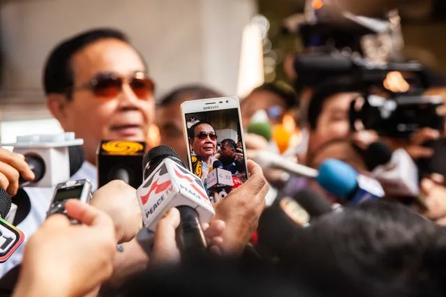 Current Prime Minister, General Prayuth Chan-o-cha, talks to the press after voting on March 24, 2019 in Bangkok, Thailand. This is Thailand's first election since a military coup in 2014. Voters head to the polls to elect members of the lower house and Prime Minister. (Photo by Lauren DeCicca/Getty Images)