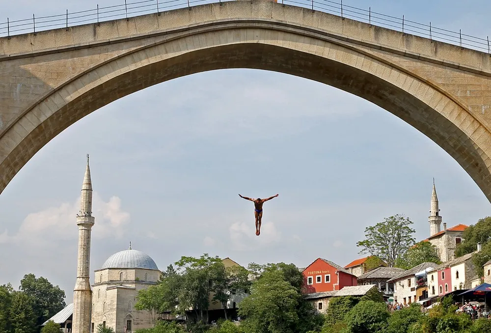 Red Bull Cliff Diving Competition in Bosnia