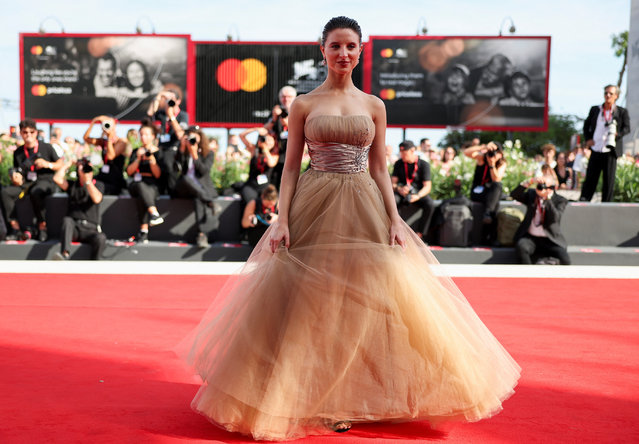 Chilean film and television actress Paula Luchsinger attends a red carpet for the Netflix movie “El Conde” at the 80th Venice International Film Festival on August 31, 2023 in Venice, Italy. (Photo by Yara Nardi/Reuters)