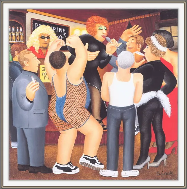 Party Boys. Artwork by Beryl Cook