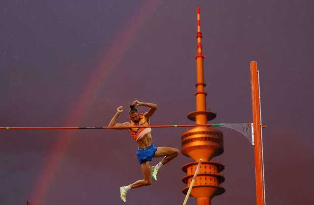 Rutger Koppelaar of the Netherlands competing in Men's Pole Vault at the European Championships Munich 2022 at the Olympiastadion on August 20, 2022 in Munchen, Germany. (Photo by Kai Pfaffenbach/Reuters)