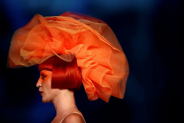A model presents a hairstyle creation by stylist Neville Roman Zammit during the Malta Fashion Awards, the climax of Malta Fashion Week, in Valletta, Malta June 2, 2018. (Photo by Darrin Zammit Lupi/Reuters)