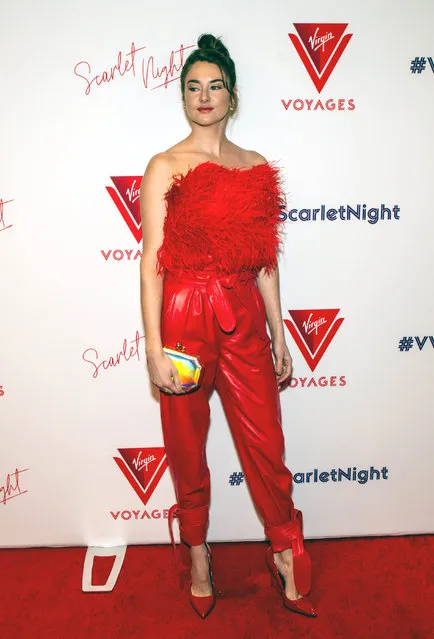 Actress Shailene Woodley attends the Scarlet Night party hosted by Virgin Voyages at PlayStation Theater on February 14, 2019 in New York City. (Photo by Anthony DelMundo/Getty Images)