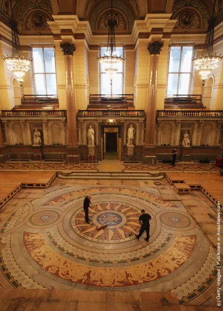 St. Georges Hall's Rare Minton Floor Tiles Are Prepared For Public Display