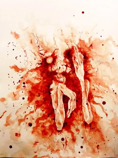 Blood Paintings By Maxime Taccardi