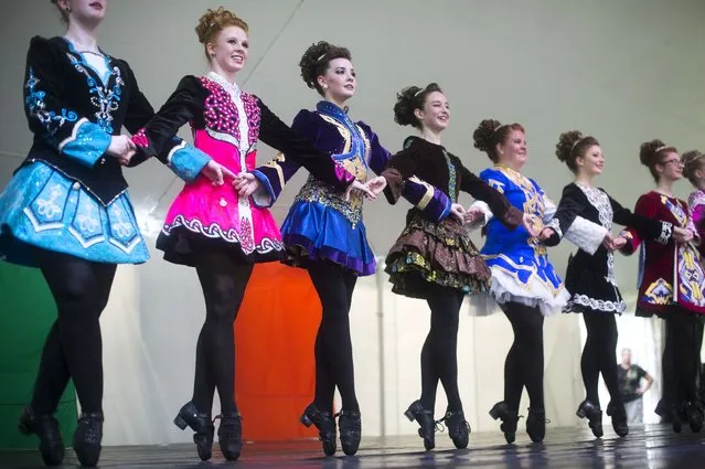 Shamrock School of Irish Step Dance dancers performed at the Irish Fair in St. Paul, Minn. on Sunday August 9, 2015. (Photo by Rachel Woolf/The Star Tribune)