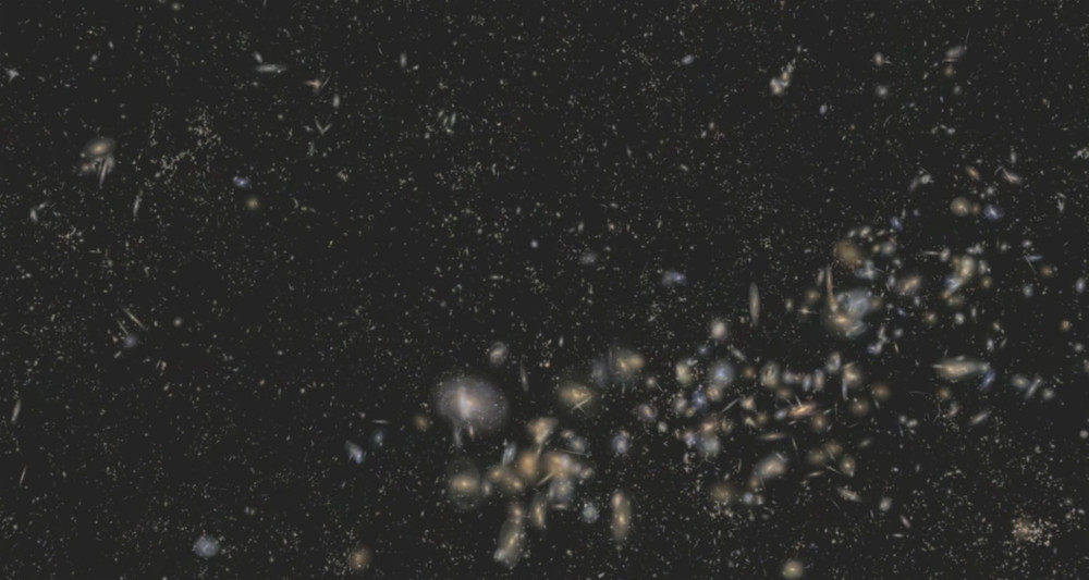 New 3-D Map of Massive Galaxies and Distant Black Holes Offers Clues to Dark Matter and Dark Energy