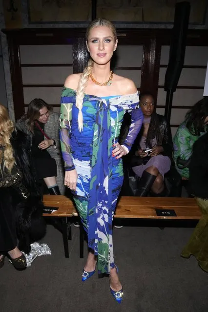 American socialite Nicky Hilton Rothschild attends the Prabal Gurung Fall/Winter 2023 fashion show at Gotham Hall on Friday, February 10, 2023, in New York. (Photo by Charles Sykes/Invision/AP Photo)
