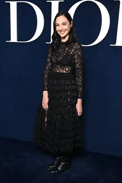 Israeli actress and model Gal Gadot attends the Christian Dior Womenswear Fall Winter 2023-2024 show as part of Paris Fashion Week  on February 28, 2023 in Paris, France. (Photo by Stephane Cardinale – Corbis/Corbis via Getty Images)