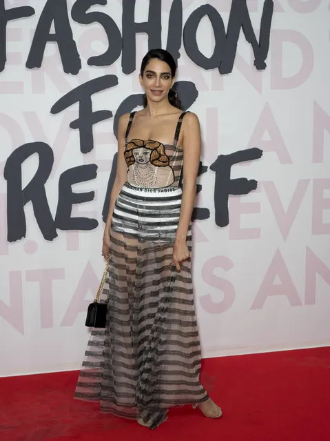 Jessica Kahawaty attends Fashion For Relief during the 71st annual Cannes Film Festival at Hangar 16 Airport of Cannes Mandelieu in Cannes, France, 13 May 2018. (Photo by Arnold Jerocki/EPA/EFE)