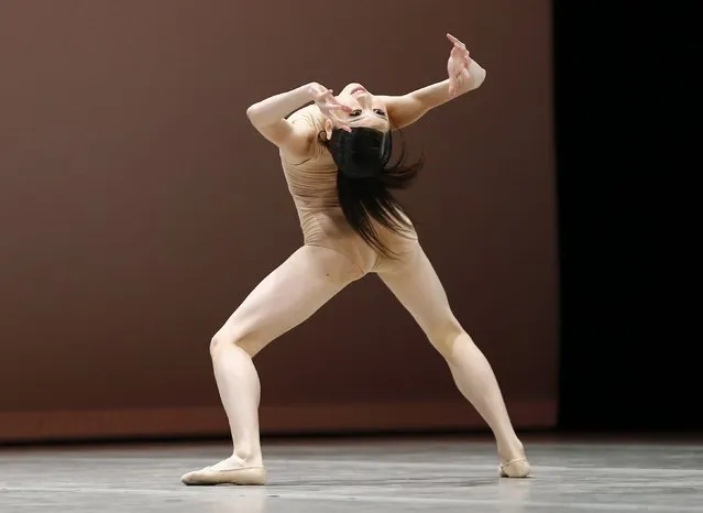 Rina Kanehara of Japan performs her contemporary variation during the final of the 43rd Prix de Lausanne at the Beaulieu Theatre in Lausanne February 7, 2015. (Photo by Denis Balibouse/Reuters)