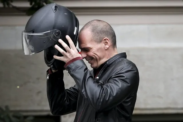 Yanis Varoufakis was appointed Greece's finance minister in January in the newly elected government of Alexis Tsipras, which promised to renegotiate Greece's debt and attempt to curtail austerity measures. Varoufakis resigned his post seven months later when the government agreed to the third Greek bailout agreement over the objections of Varoufakis. Pictured in Athens, March 27, 2015. (Photo by Alkis Konstantinidis/Reuters)