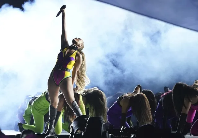 Jennifer Lopez performs at “Vax Live: The Concert to Reunite the World” on Sunday, May 2, 2021, at SoFi Stadium in Inglewood, Calif. (Photo by Jordan Strauss/Invision/AP Photo)