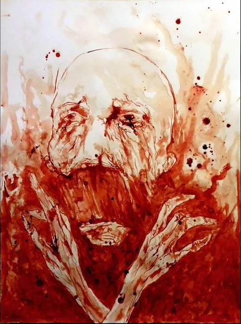 Blood Paintings By Maxime Taccardi