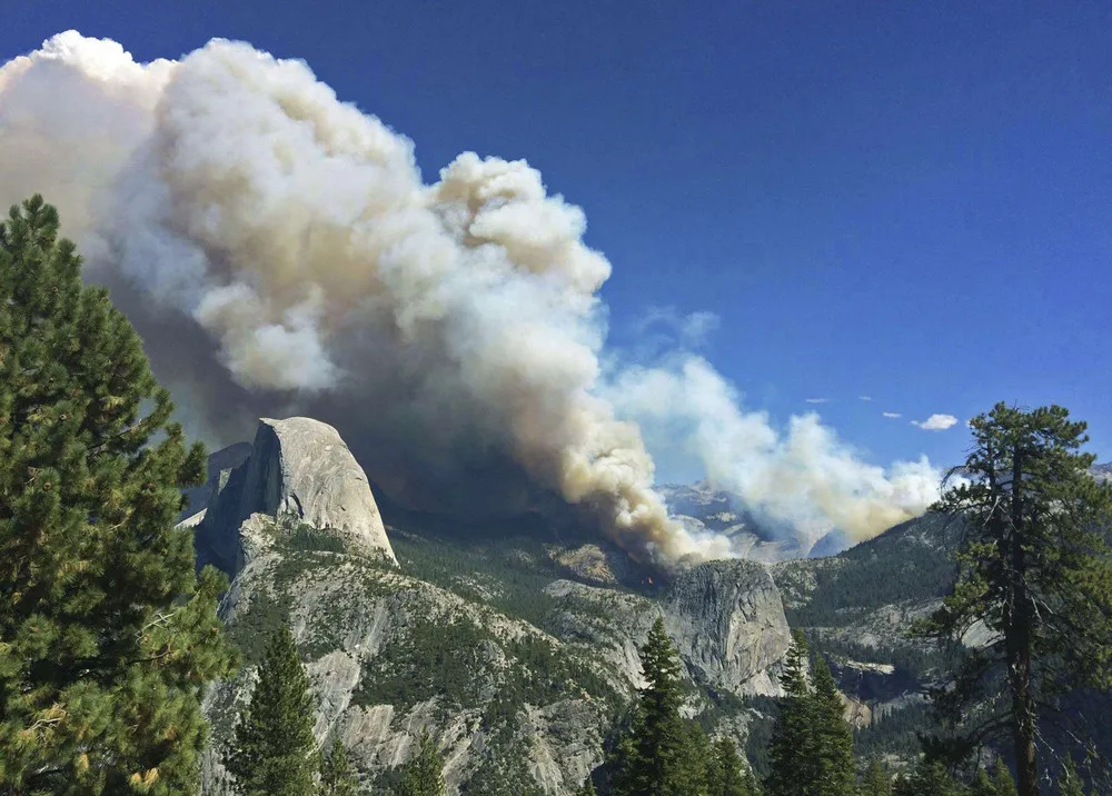 Wildfire Burns in Yosemite National Park