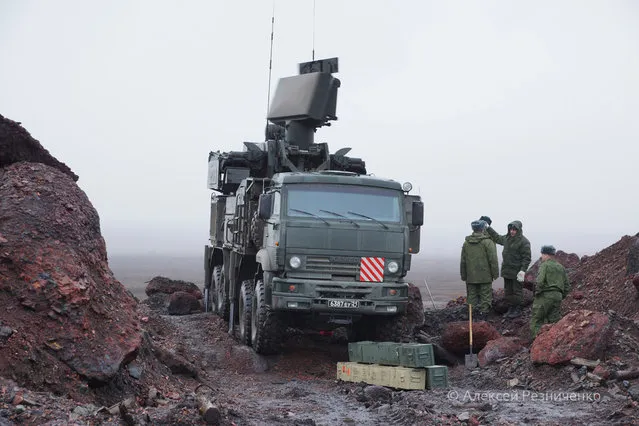 Test of the surface-to-air missile Pantsir-S rocket and gun system