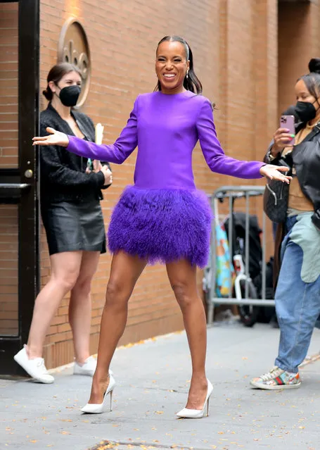 American actress Kerry Washington is seen on October 26, 2022 in New York City. (Photo by Jose Perez/Bauer-Griffin/GC Images)