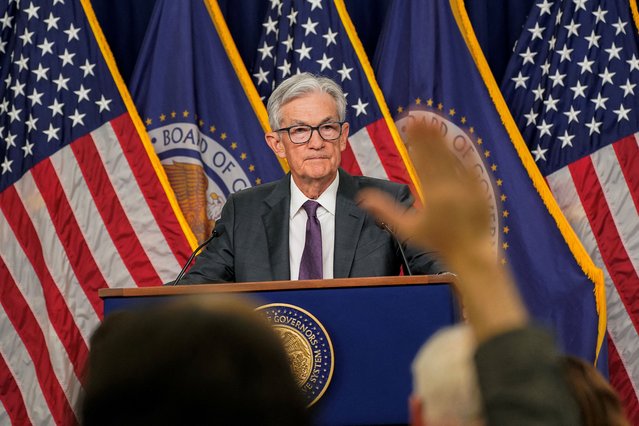 U.S. Federal Reserve Chair Jerome Powell attends a press conference, following a two-day meeting of the Federal Open Market Committee on interest rate policy, in Washington on March 19, 2025. (Photo by Nathan Howard/Reuters)