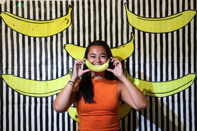 Georgina Carter poses at the opening of the IKEA Museum's Magical Patterns Exhibition on July 17, 2025 in Edinburgh, Scotland. The IKEA Museum's Magical Patterns exhibition going on display at Dovecot Studios features 180 fabrics that celebrate the Swedish furniture giant's six decades of innovative textile design and artist collaborations. (Photo by Jeff J. Mitchell/Getty Images)