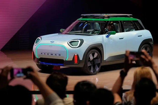 The MINI Concept Aceman is unveiled during an event at the Auto Shanghai show, in Shanghai, China on April 18, 2023. (Photo by Aly Song/Reuters)