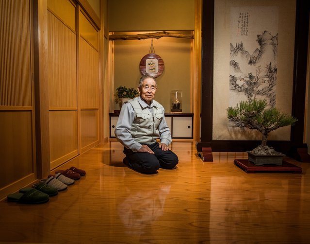 Ichiro Sudai, Takayama, Japan. “I was in a kamikaze squadron, but the war finished before I was deployed. Kamikaze pilots would have farewell parties to drink sake. By the end of the war, we didn’t even have sake, only water”. (Photo and caption by Sasha Maslov)