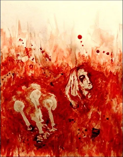 Blood Paintings By Maxime Taccardi