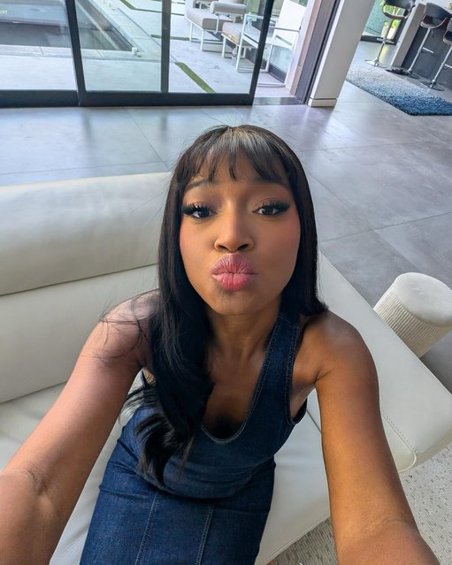 American actress Keke Palmer debuts bangs in the last decade of September 2024. (Photo by keke/Instagram)