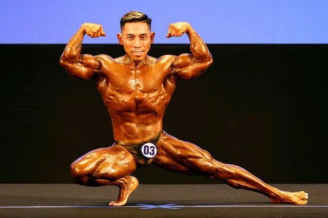 Vietnam's Mach Pham Van poses during the Men Bodybuilding 55kg competition, during the Southeast Asian Games, at Hanoi Sports Training and Competition Center, Hanoi, Vietnam on May 13, 2022. (Photo by Navesh Chitrakar/Reuters)