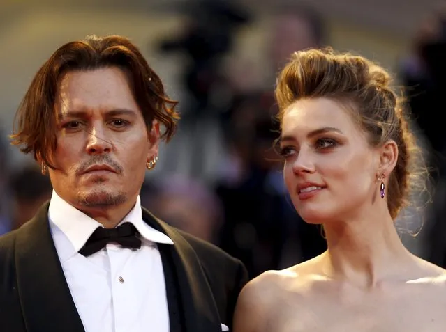 Actress Amber Heard and her husband Johnny Depp attend the red carpet event for the movie “The Danish Girl” at the 72nd Venice Film Festival, northern Italy September 5, 2015. (Photo by Stefano Rellandini/Reuters)