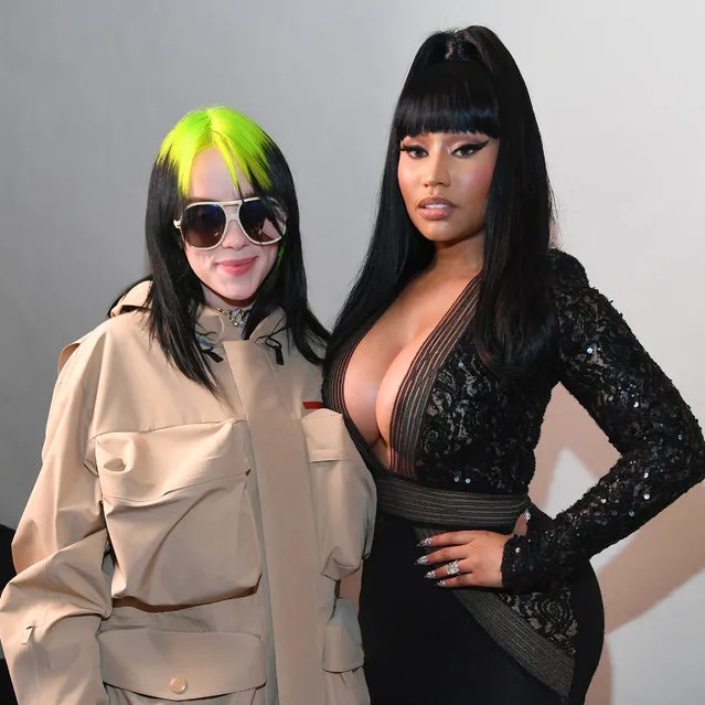 (L-R) Billie Eilish and Nicki Minaj attends Billboard Women In Music 2019, presented by YouTube Music, on December 12, 2019 in Los Angeles, California. (Photo by Kevin Mazur/Getty Images for Billboard)