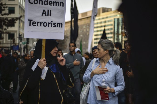 American Shia Muslims march to the White House to protest against Islamic State, in Washington DC December 6, 2015. (Photo by James Lawler Duggan/Reuters)