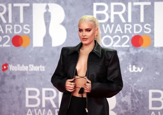 English singer Anne-Marie Rose Nicholson, known mononymously as Anne-Marie poses as she arrives for the Brit Awards at the O2 Arena in London, Britain, February 8, 2022. (Photo by Tom Nicholson/Reuters)