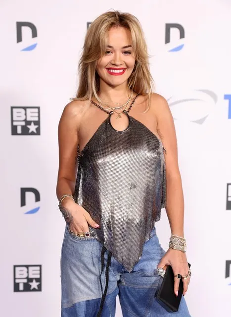 British singer-songwriter Rita Ora attends the 11th Annual NFL Honors Post-Party: The Chairman's Party at SoFi Stadium on February 10, 2022 in Inglewood, California. (Photo by Rich Fury/Getty Images)