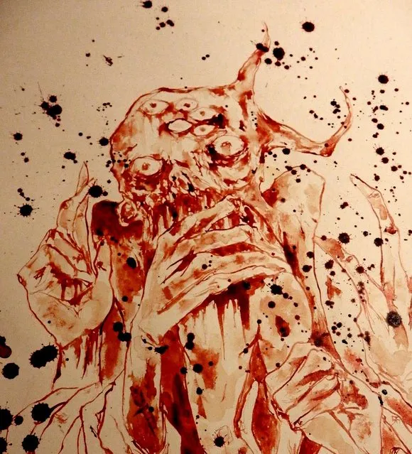 Blood Paintings By Maxime Taccardi