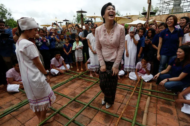 Ousted former Thai Prime Minister Yingluck Shinawatra attends a meeting with supporters in the northern province of Phrae, Thailand June 11, 2016. (Photo by Jorge Silva/Reuters)