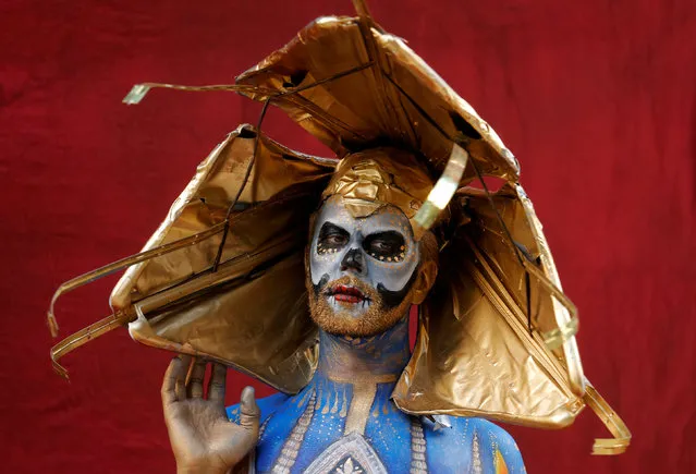 A model poses during the World Bodypainting Festival in Poertschach, Austria, July 1, 2016. (Photo by Heinz-Peter Bader/Reuters)