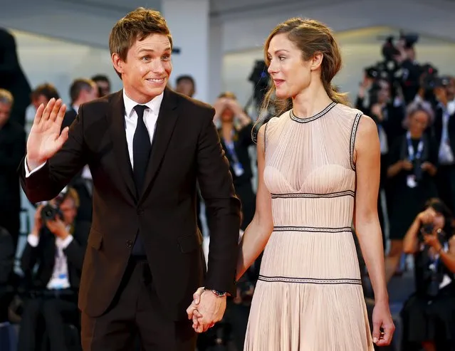 Actor Eddie Redmayne and his wife Hannah Bagshawe attend the red carpet event for the movie “The Danish Girl” at the 72nd Venice Film Festival, northern Italy September 5, 2015. (Photo by Stefano Rellandini/Reuters)