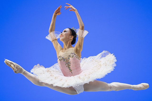 Bogyeong Kim from South Korea, winner of the 8th scholarship, performs her classical variation during the final of the 53rd Prix de Lausanne, in Lausanne, Switzerland, 08 February 2025. Launched in 1973, the Prix de Lausanne is an international dance competition for young dancers aged 15 to 18. Closing the six-day event, scholarships granting free tuition in a world-renowned dance school or dance company will be awarded to the best dancers out of 85 participants, 44 girls and 41 boys, from 23 different countries this year. (Photo by Valentin Flauraud/EPA)