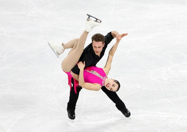 Canada's Lia Pereira and Trennt Michaud perform during the Pairs Short Program in the Four Continents Figure Skating Championships in Seoul, South Korea on February 20, 2025. (Photo by Kim Soo-Hyeon/Reuters)